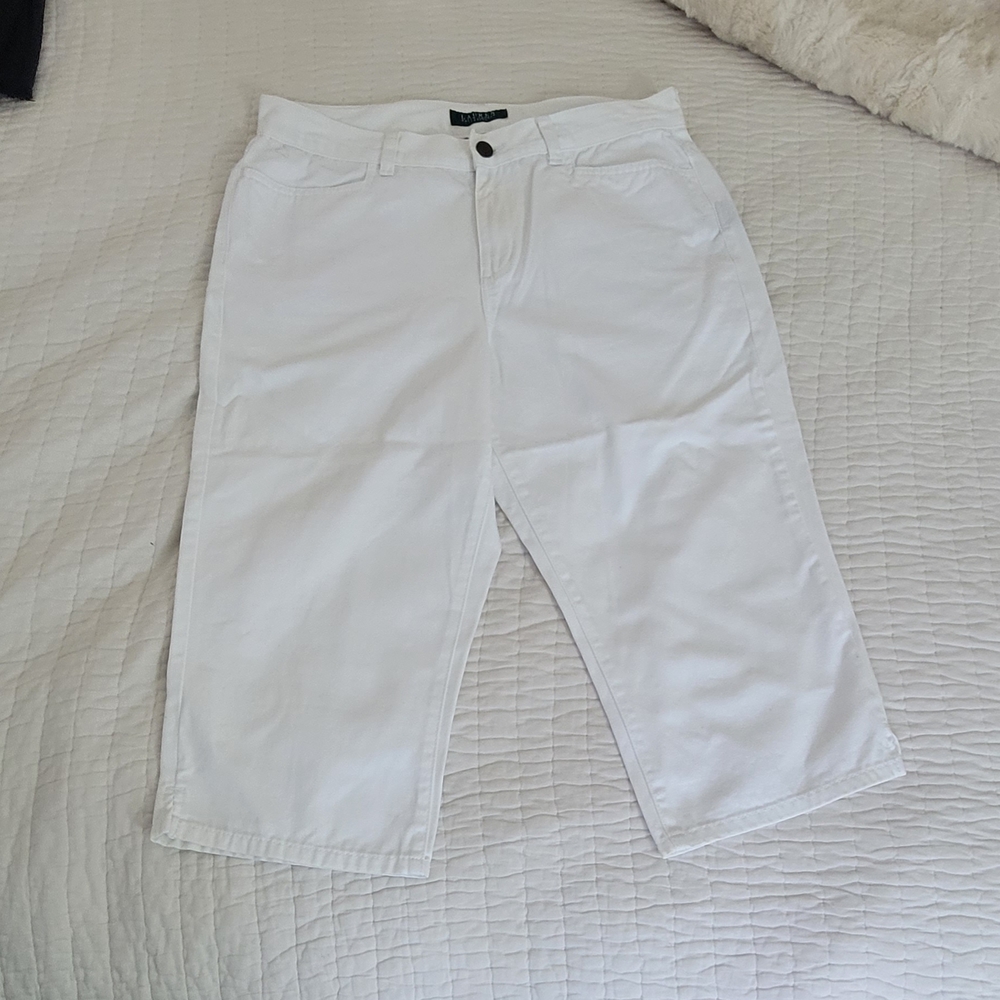 Ralph Lauren Womens White Capris